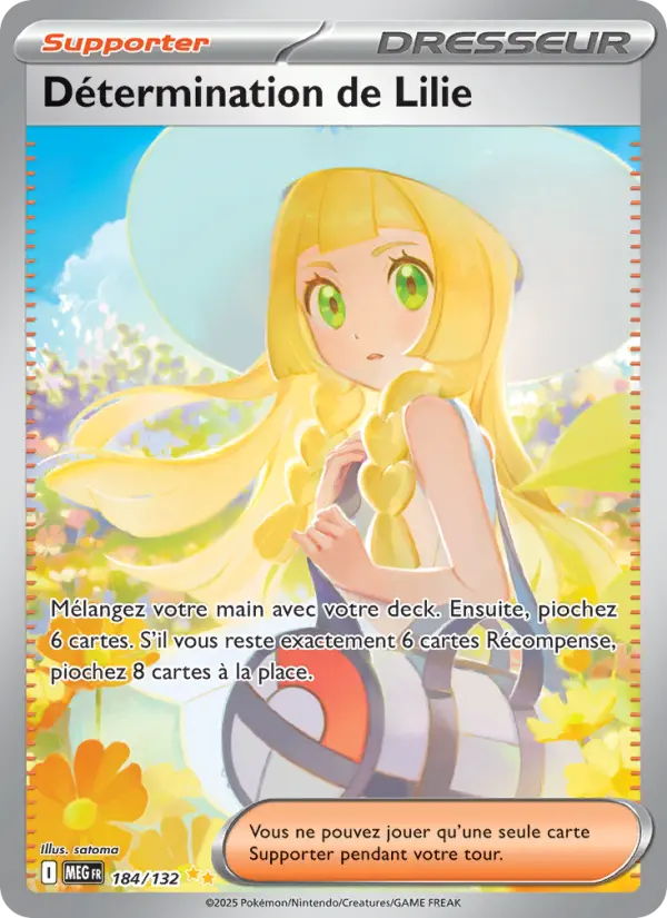 Détermination de Lilie — Carte Pokémon 184 Méga-Évolution