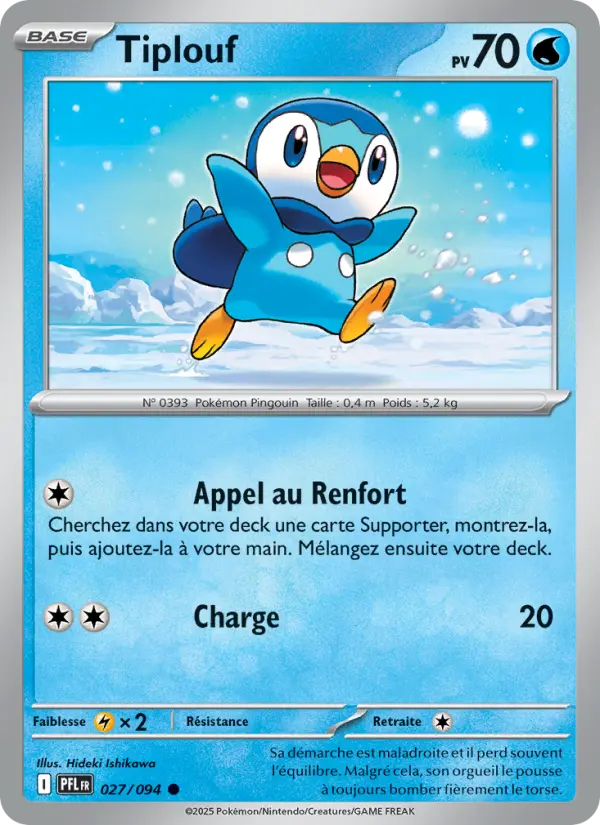 Tiplouf — Carte Pokémon 027 Flammes Fantasmagoriques