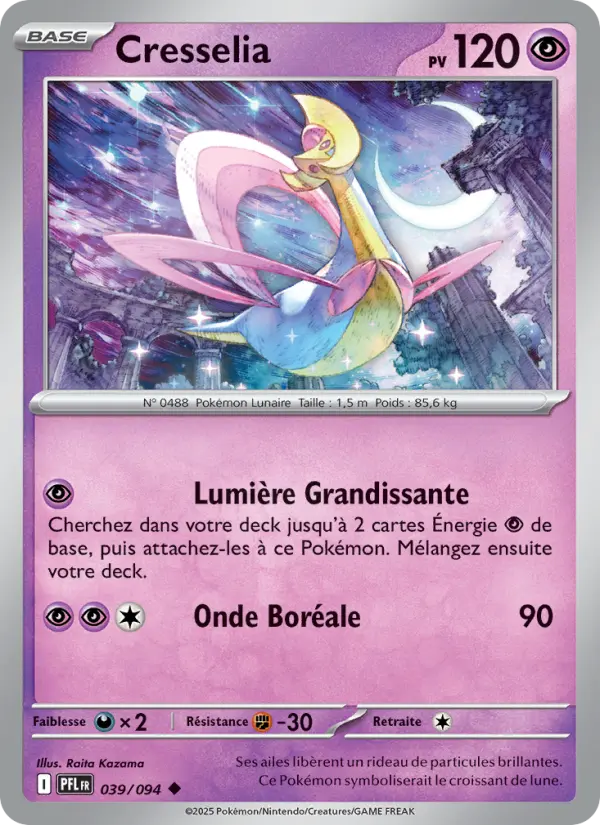 Cresselia — Carte Pokémon 039 Flammes Fantasmagoriques