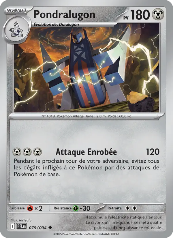 Pondralugon — Carte Pokémon 075 Flammes Fantasmagoriques