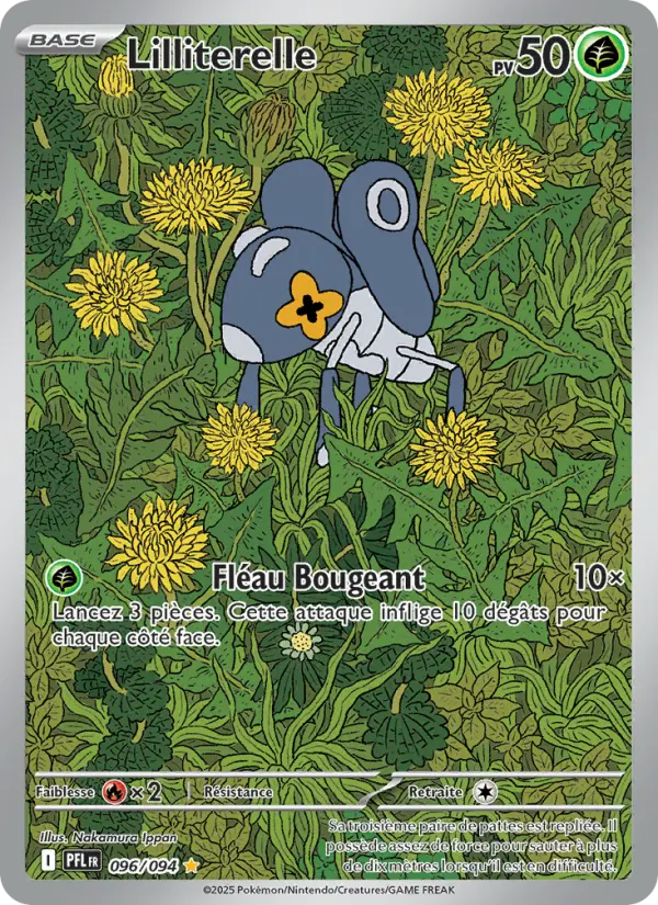 Lilliterelle — Carte Pokémon 096 Flammes Fantasmagoriques