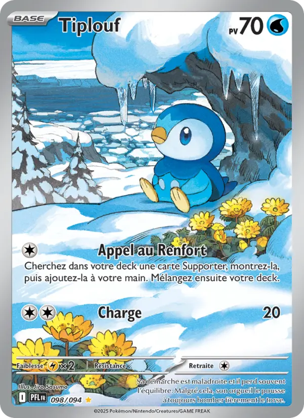 Tiplouf — Carte Pokémon 098 Flammes Fantasmagoriques
