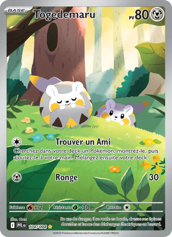 Togedemaru — Carte Pokémon 104 Flammes Fantasmagoriques