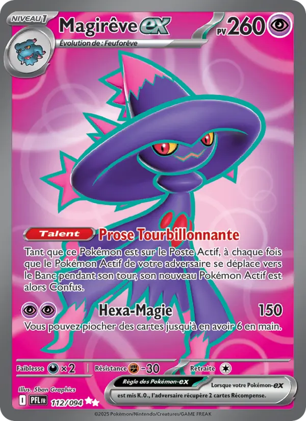 Magirêve-ex — Carte Pokémon 112 Flammes Fantasmagoriques