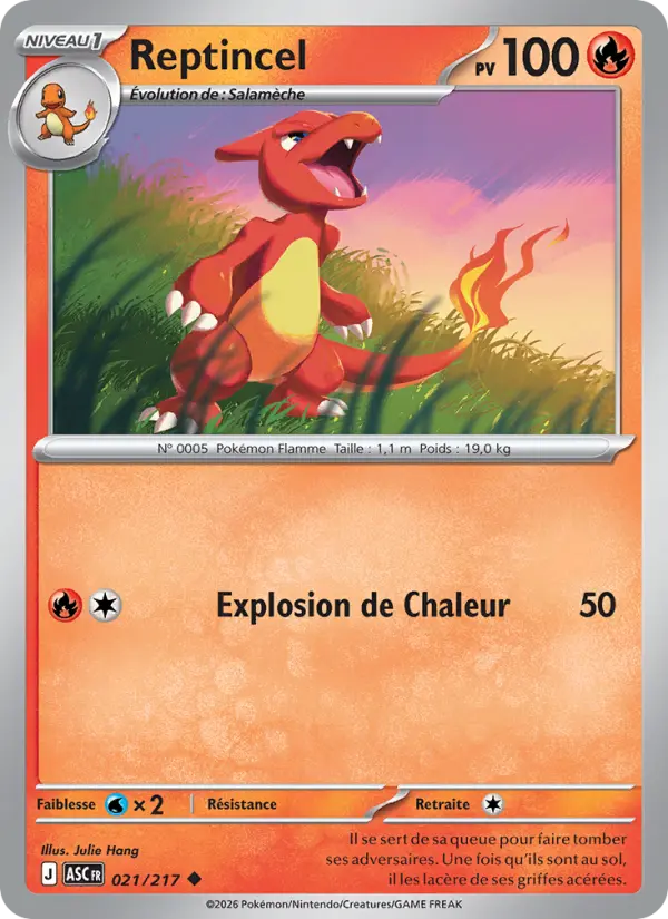 Reptincel — Carte Pokémon 021 Héros Transcendants