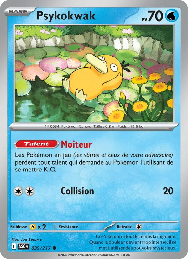 Psykokwak — Carte Pokémon 039 Héros Transcendants