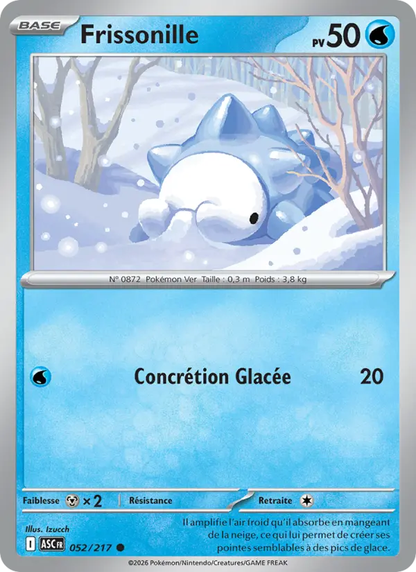 Frissonille — Carte Pokémon 052 Héros Transcendants
