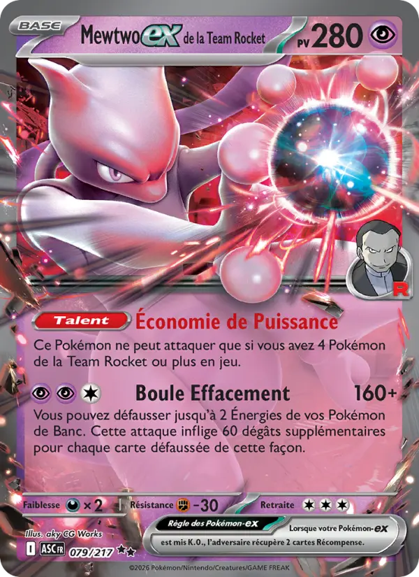 079/217 - Mewtwo EX de la Team Rocket