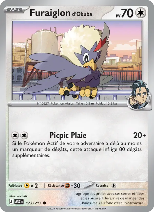 Furaiglon d'Okuba — Carte Pokémon 173 Héros Transcendants