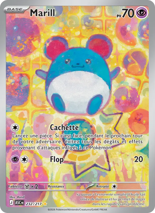 Marill — Carte Pokémon 232 Héros Transcendants