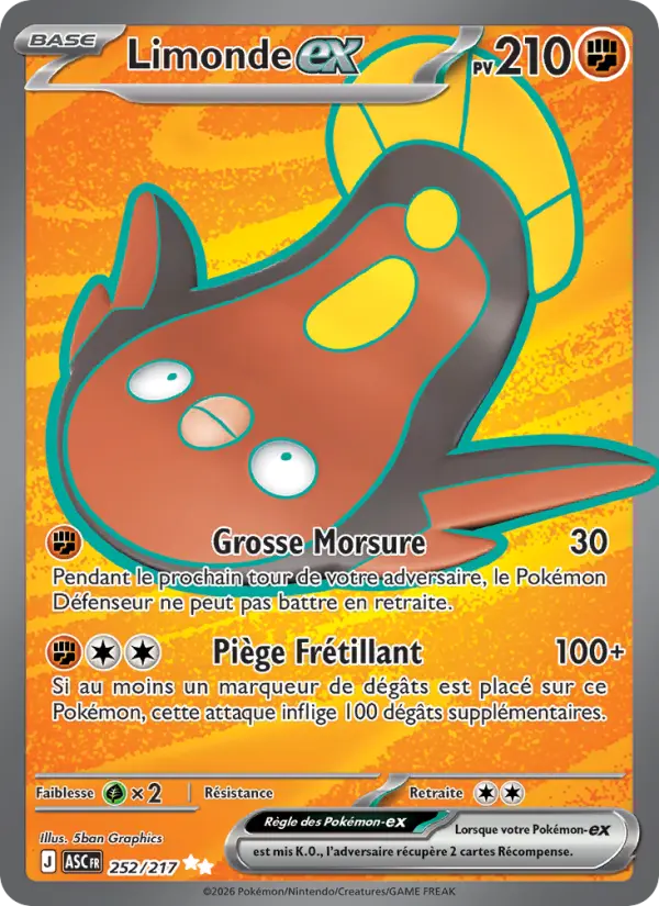 Limonde-ex — Carte Pokémon 252 Héros Transcendants