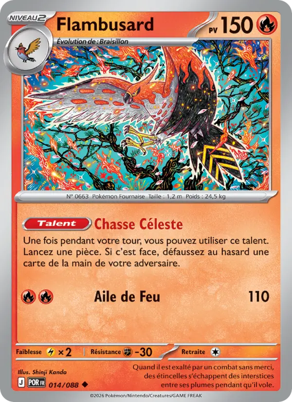 014/088 - Flambusard — Carte Pokémon ME03 PlayShop