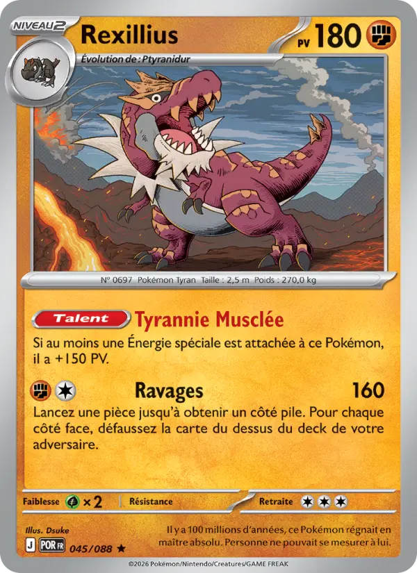 045/088 - Rexillius — Carte Pokémon ME03 PlayShop
