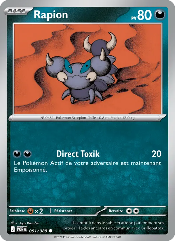 051/088 - Rapion — Carte Pokémon ME03 PlayShop
