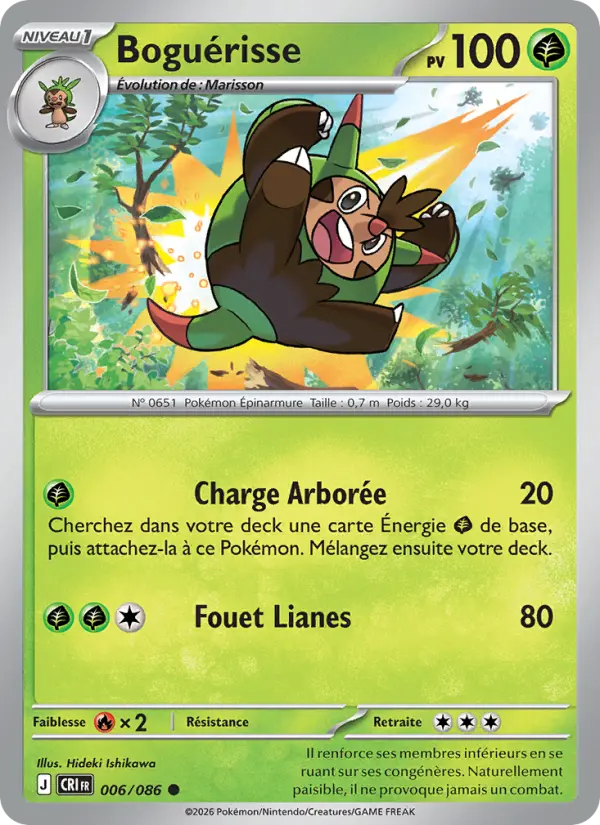 Boguérisse — Carte Pokémon 006 Chaos Ascendant