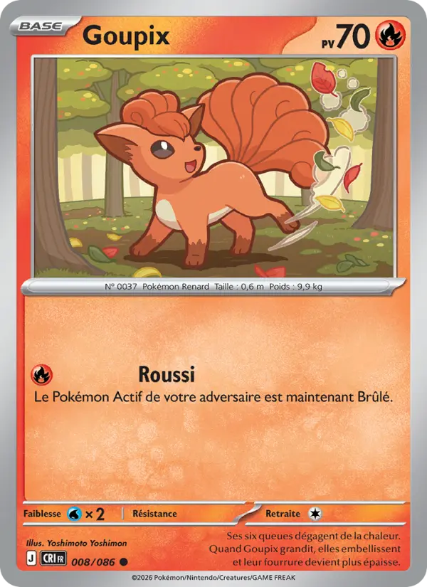 Goupix — Carte Pokémon 008 Chaos Ascendant
