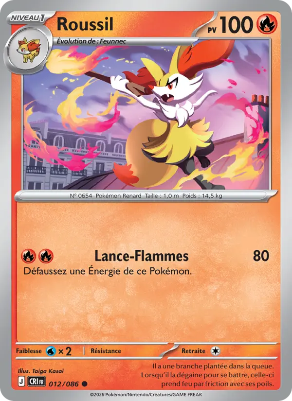 Roussil — Carte Pokémon 012 Chaos Ascendant