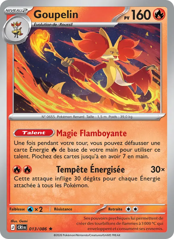 Goupelin — Carte Pokémon 013 Chaos Ascendant