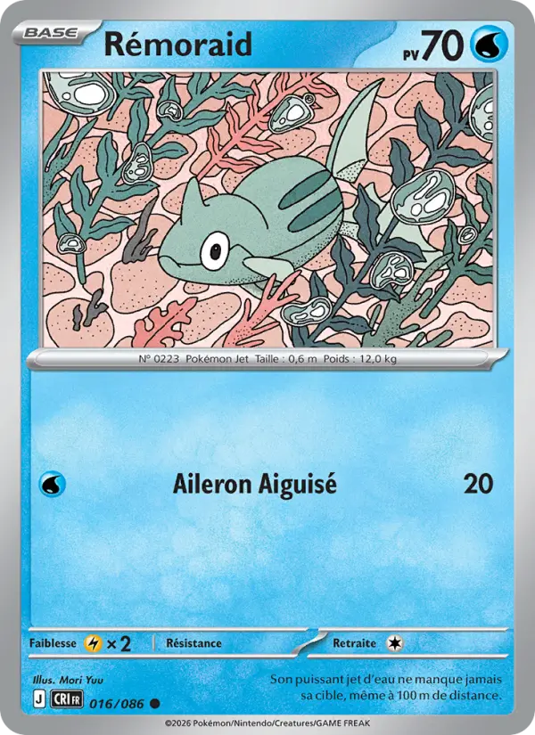 Rémoraid — Carte Pokémon 016 Chaos Ascendant