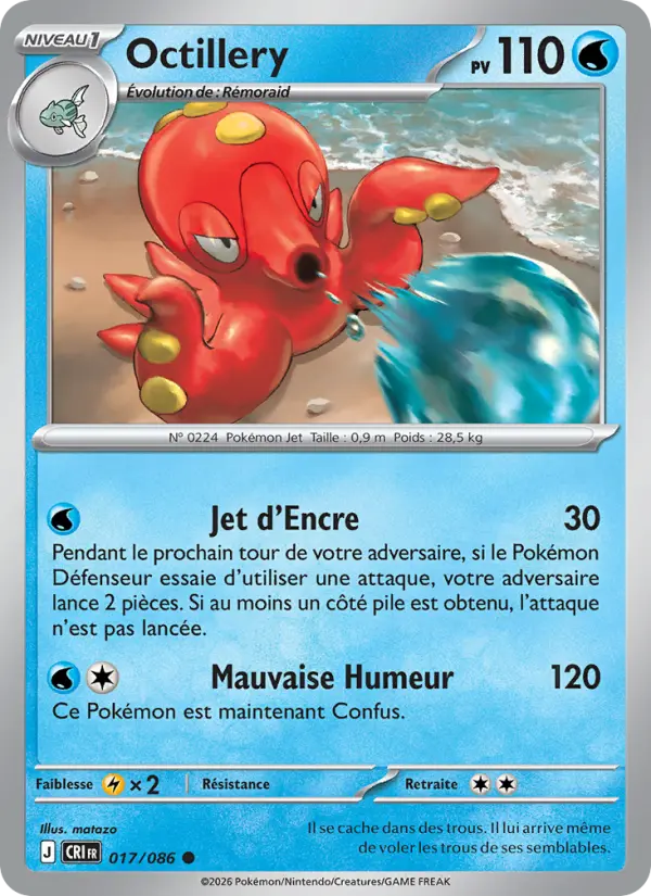Octillery — Carte Pokémon 017 Chaos Ascendant