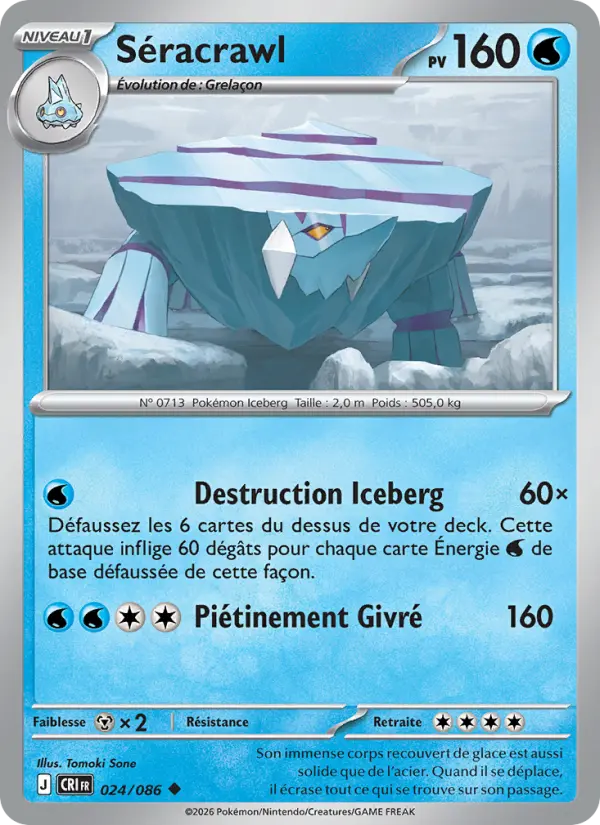 Séracrawl — Carte Pokémon 024 Chaos Ascendant