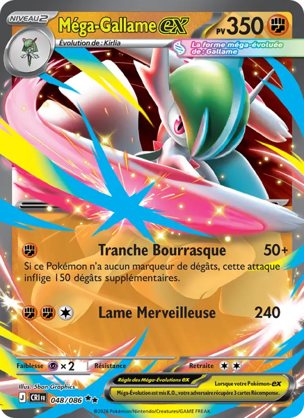 Méga-Gallame-ex — Carte Pokémon 048 Chaos Ascendant