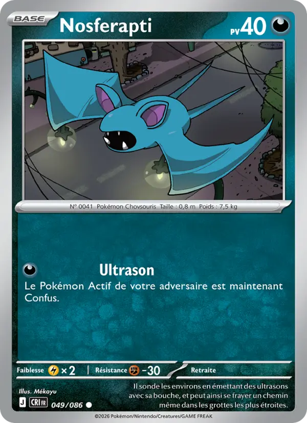 Nosferapti — Carte Pokémon 049 Chaos Ascendant