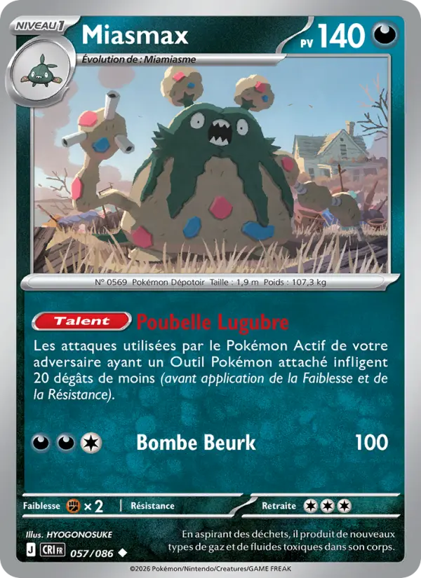 Miasmax — Carte Pokémon 057 Chaos Ascendant