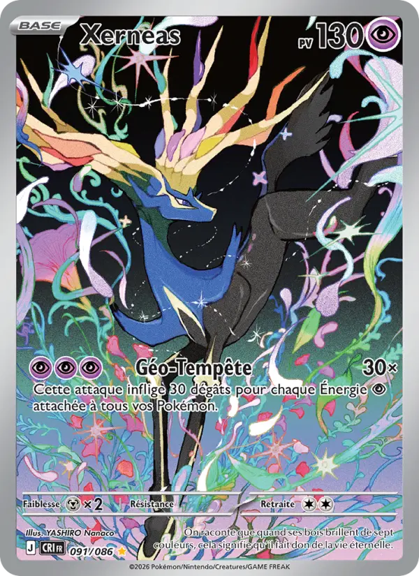 Xerneas — Carte Pokémon 091 Chaos Ascendant