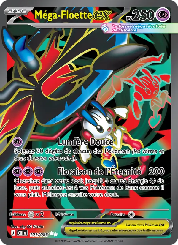 Méga-Floette-ex — Carte Pokémon 101 Chaos Ascendant