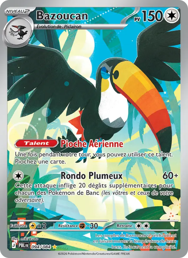 Bazoucan — Carte Pokémon 094 Nuit Noire