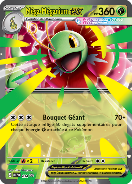 Méga-Méganium EX 034 - Promos Méga-Évolution - Carte Pokémon