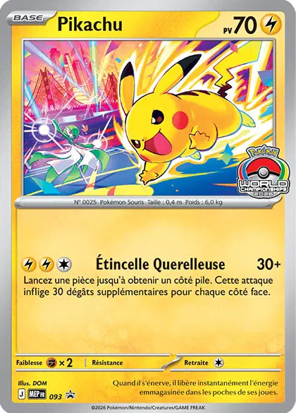 Pikachu — Carte Pokémon 093 MEP Black Star Promos
