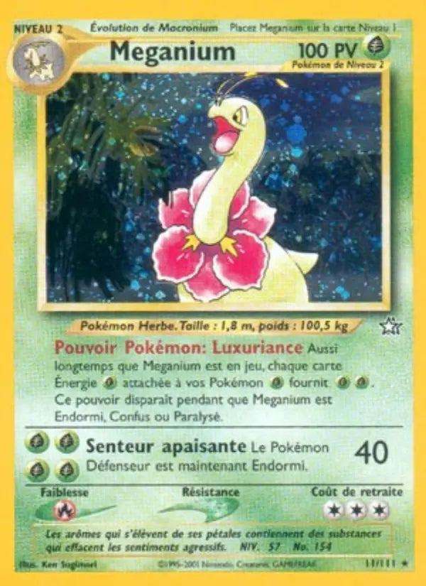 Meganium — Carte Pokémon 11 Neo Genesis