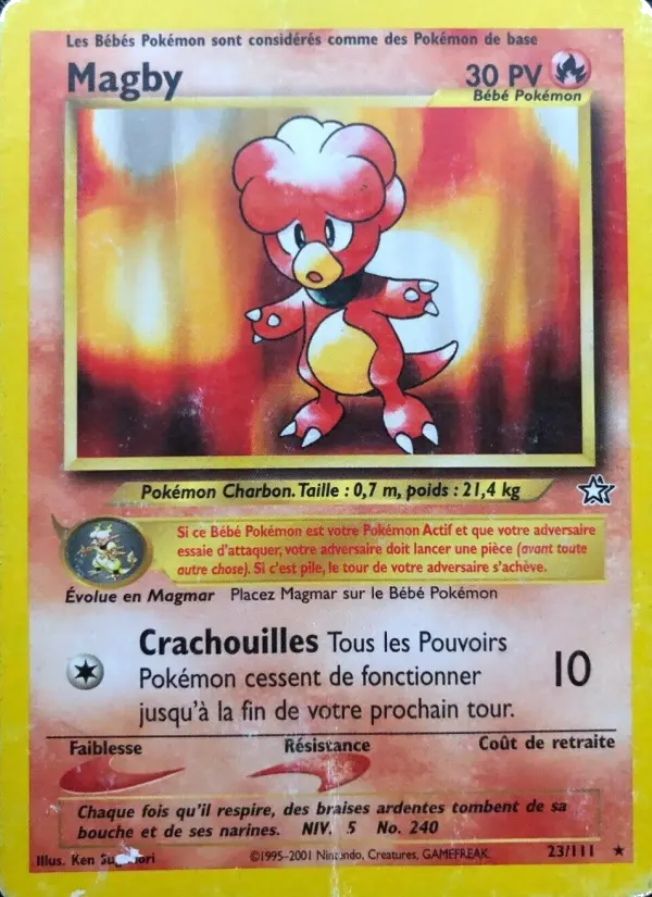 Magby — Carte Pokémon 23 Neo Genesis