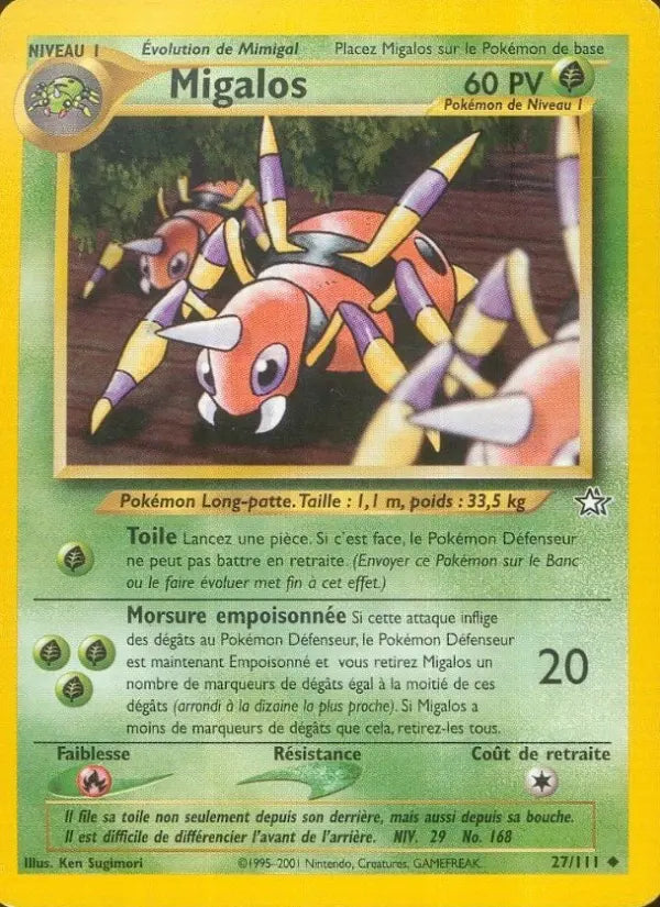 Migalos — Carte Pokémon 27 Neo Genesis