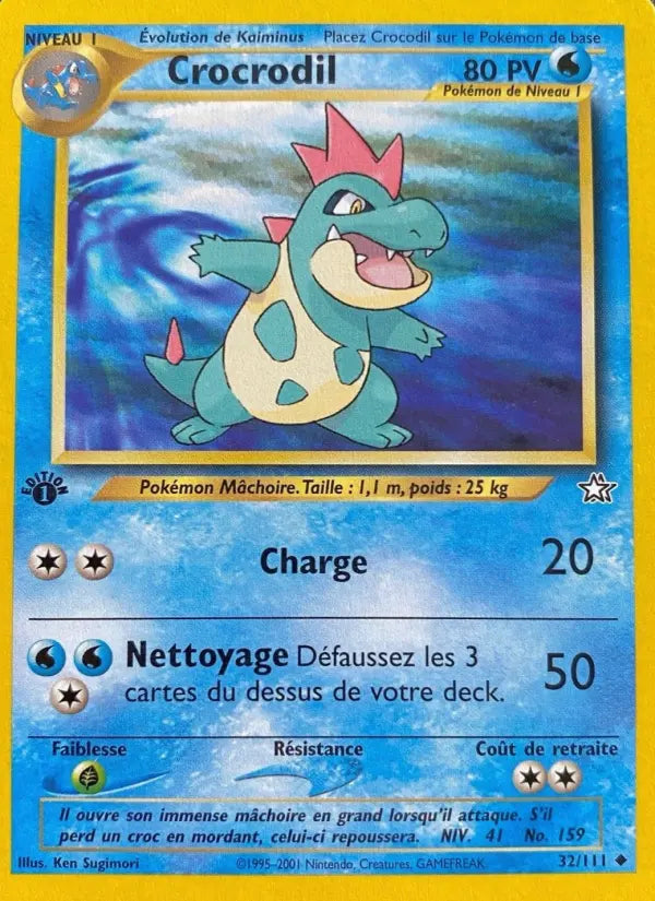 Crocrodil — Carte Pokémon 32 Neo Genesis
