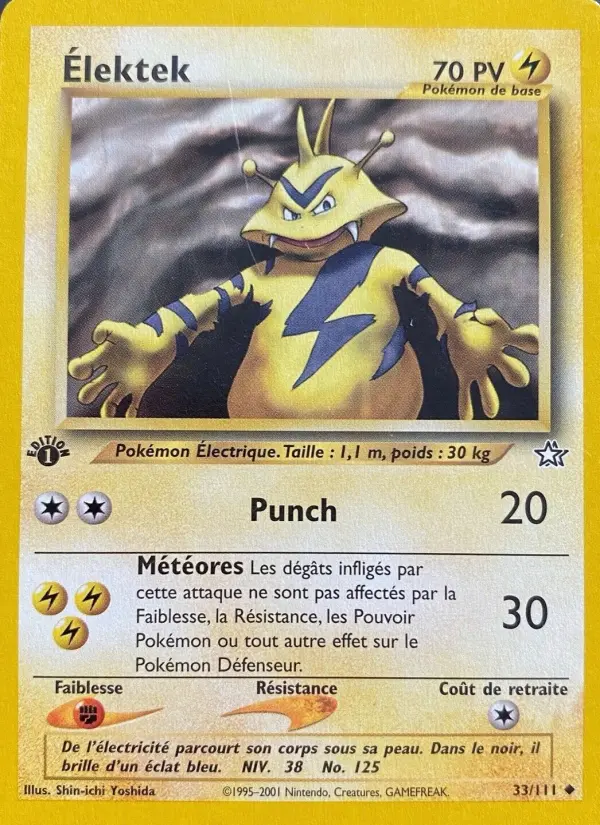 Élektek — Carte Pokémon 33 Neo Genesis