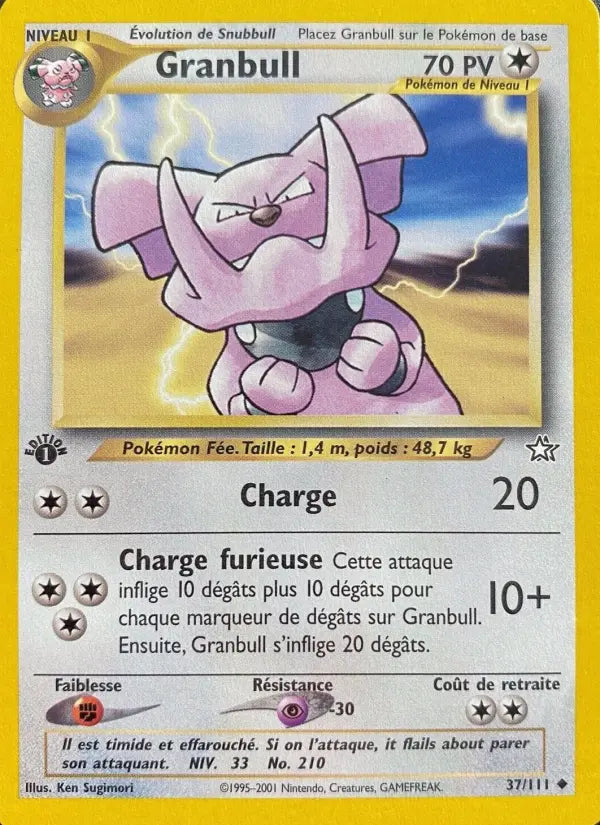 Granbull — Carte Pokémon 37 Neo Genesis