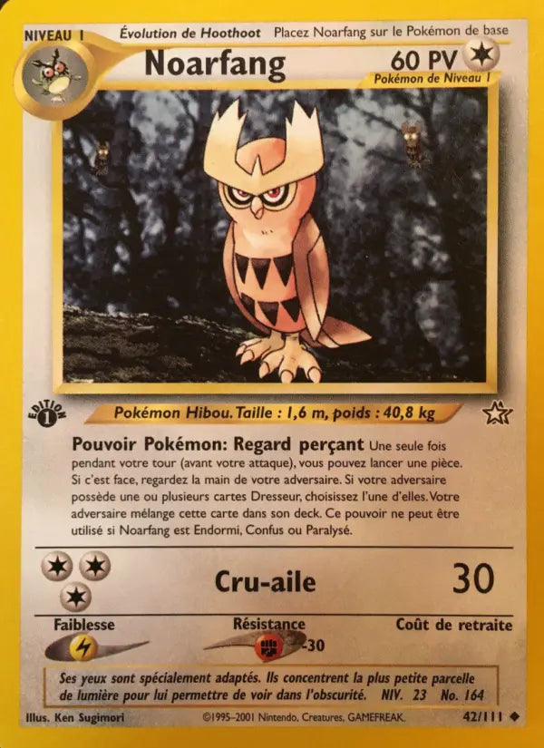 Noarfang — Carte Pokémon 42 Neo Genesis