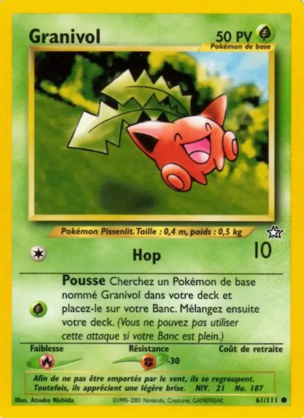Granivol — Carte Pokémon 61 Neo Genesis
