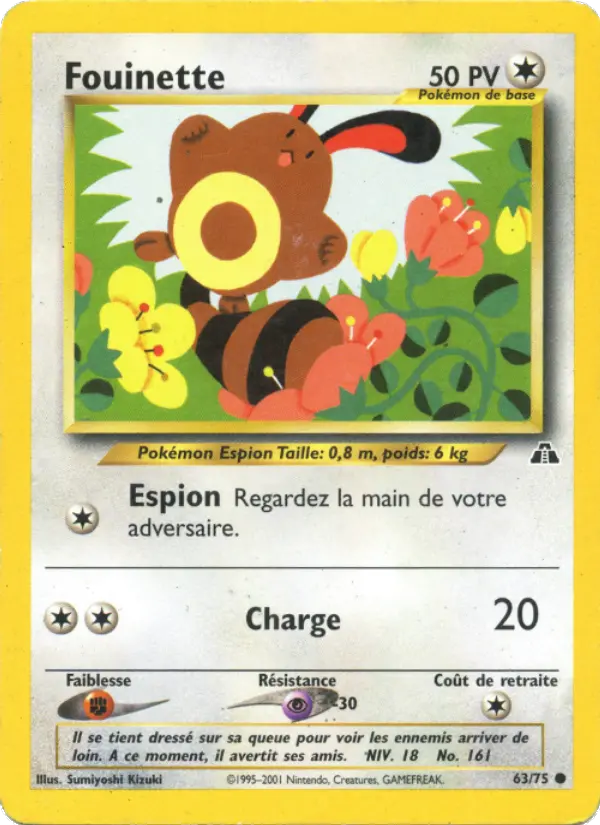 Fouinette — Carte Pokémon 63 Neo Discovery