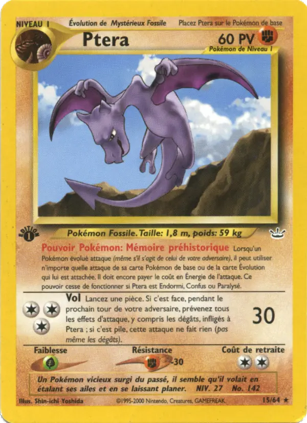 Ptera — Carte Pokémon 15 Neo Revelation