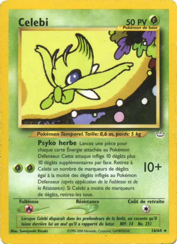 Celebi — Carte Pokémon 16 Neo Revelation