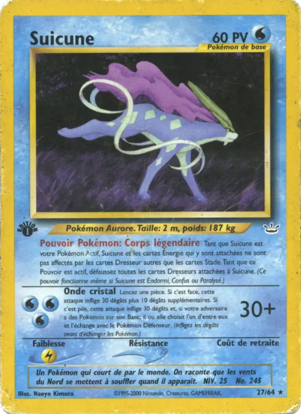 Suicune — Carte Pokémon 27 Neo Revelation