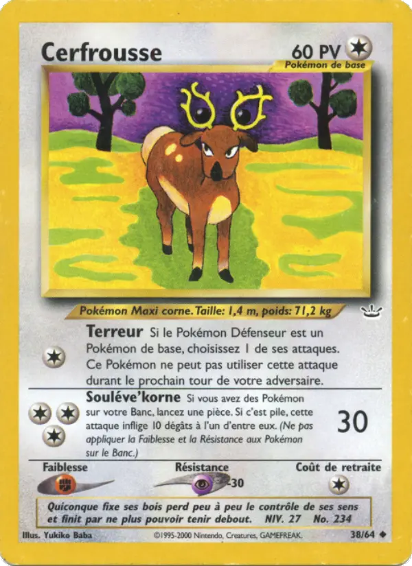 Cerfrousse — Carte Pokémon 38 Neo Revelation