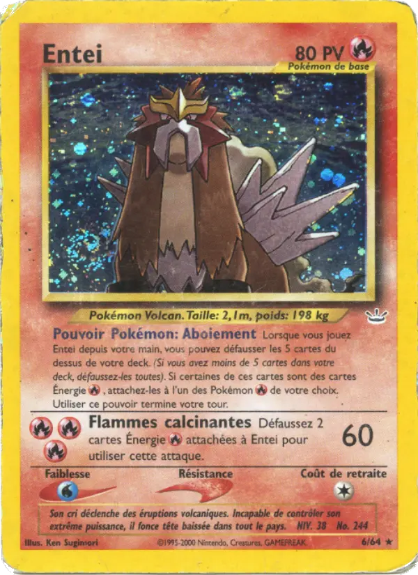 Entei — Carte Pokémon 6 Neo Revelation