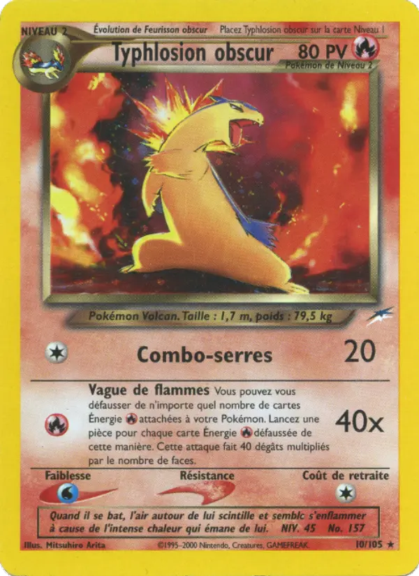 Typhlosion obscur — Carte Pokémon 10 Neo Destiny