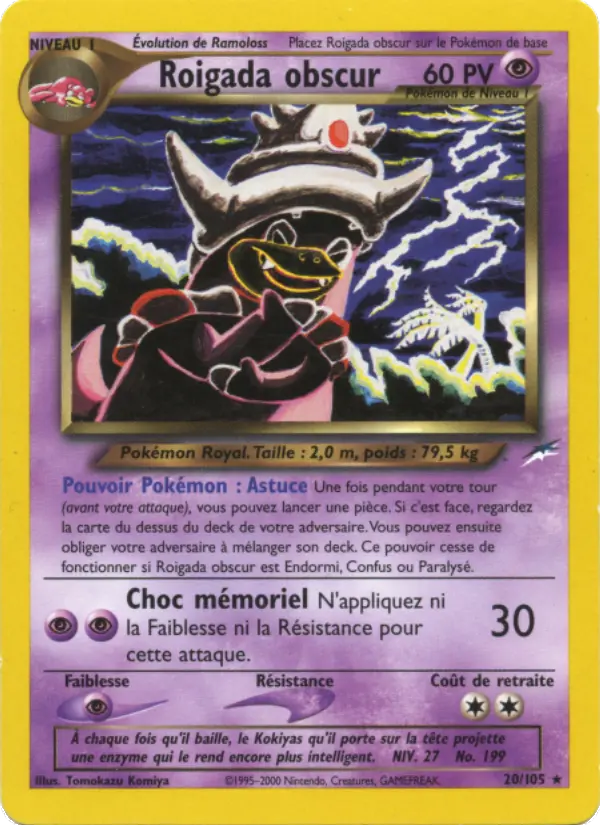 Roigada obscur — Carte Pokémon 20 Neo Destiny