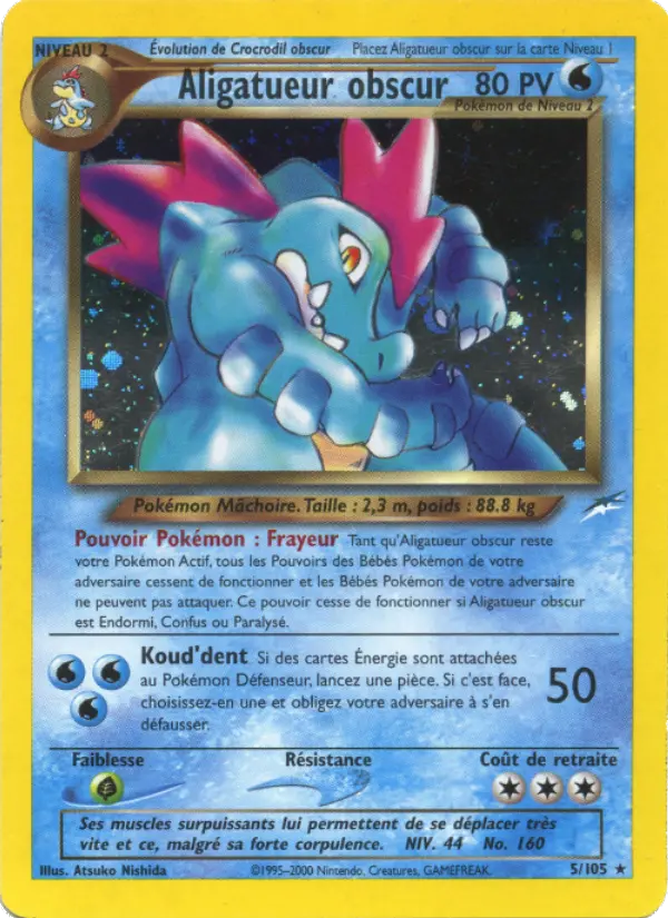 Aligatueur obscur — Carte Pokémon 5 Neo Destiny